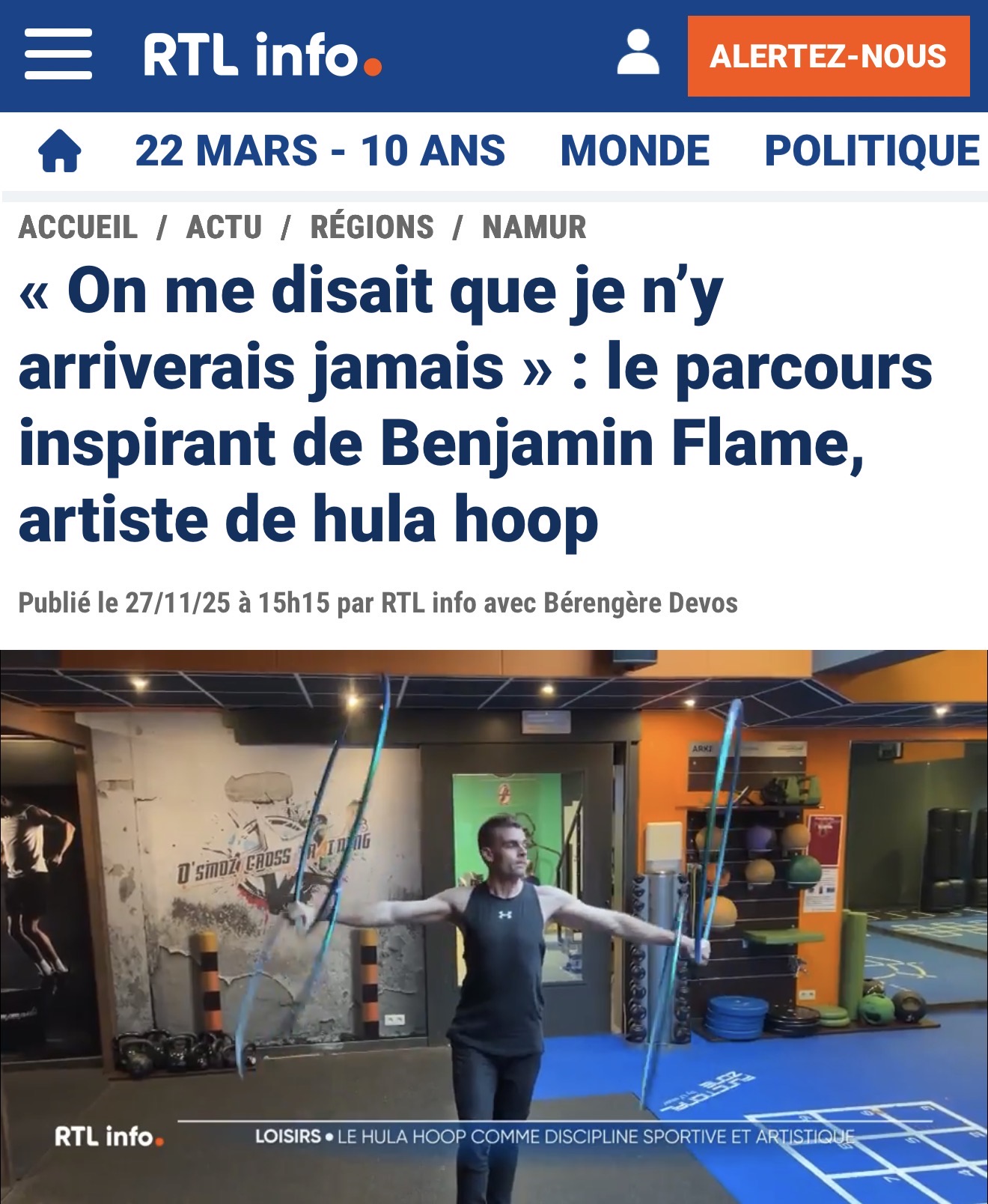 "‘They told me I’d never make it’: The inspiring journey of hula hoop artist Benjamin Flame"